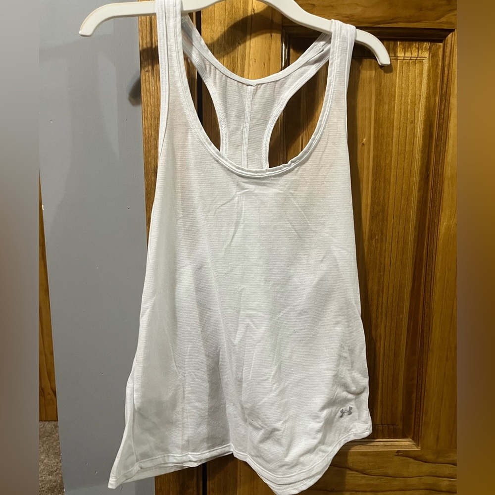 Small White Under Armour Racerback Tank